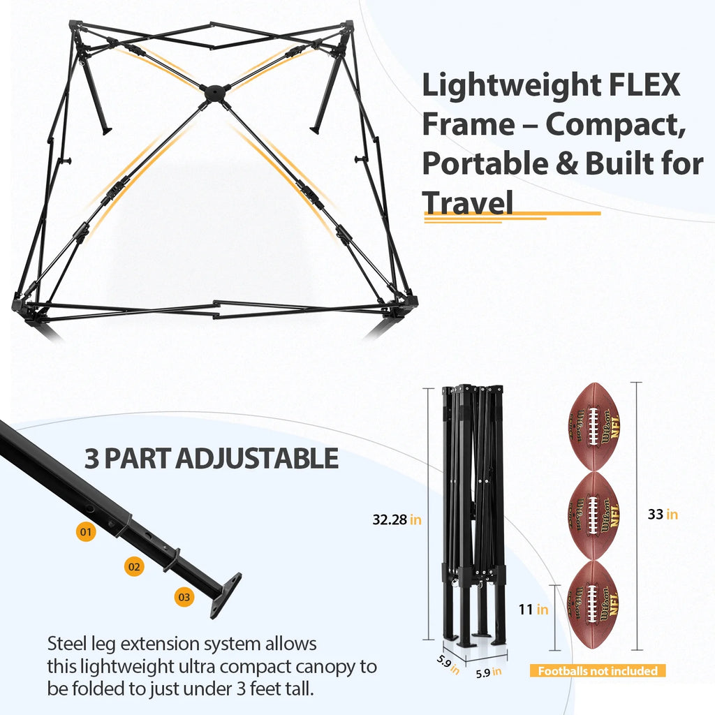 EAGLE PEAK Flex Ultra Compact 4 ft x 4 ft Pop-up Changing Room Canopy, Portable Privacy Cabana