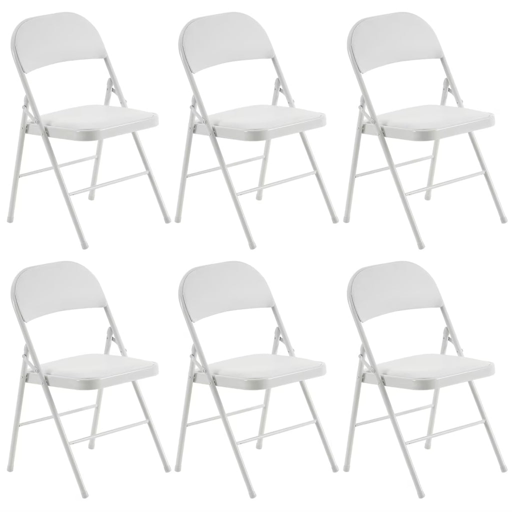 4 Pack Folding Chairs, Cushioned Padded Seat, Wedding Chairs with Metal Frame for Home, Office, Party Use, Light  Brown