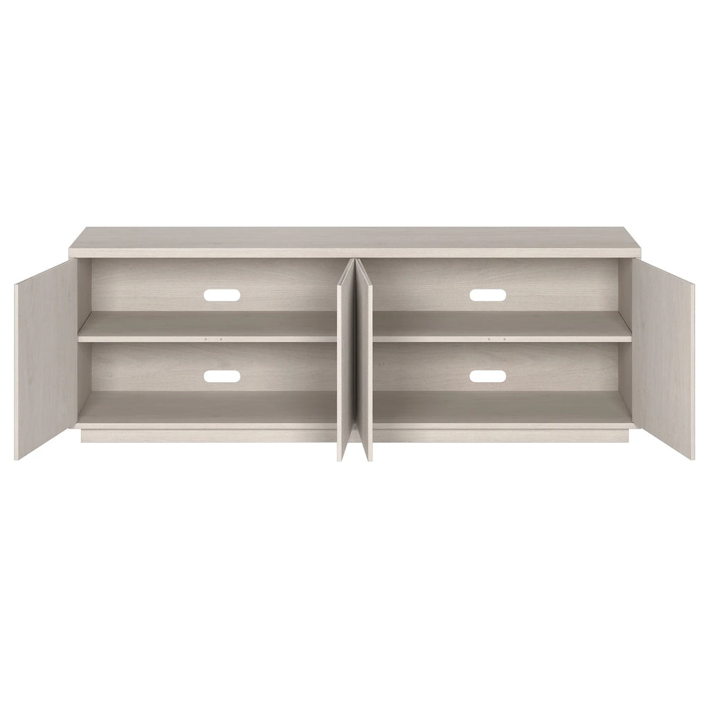 Evelyn&Zoe Hanson Rectangular TV Stand for TV's up to 75", Black Grain