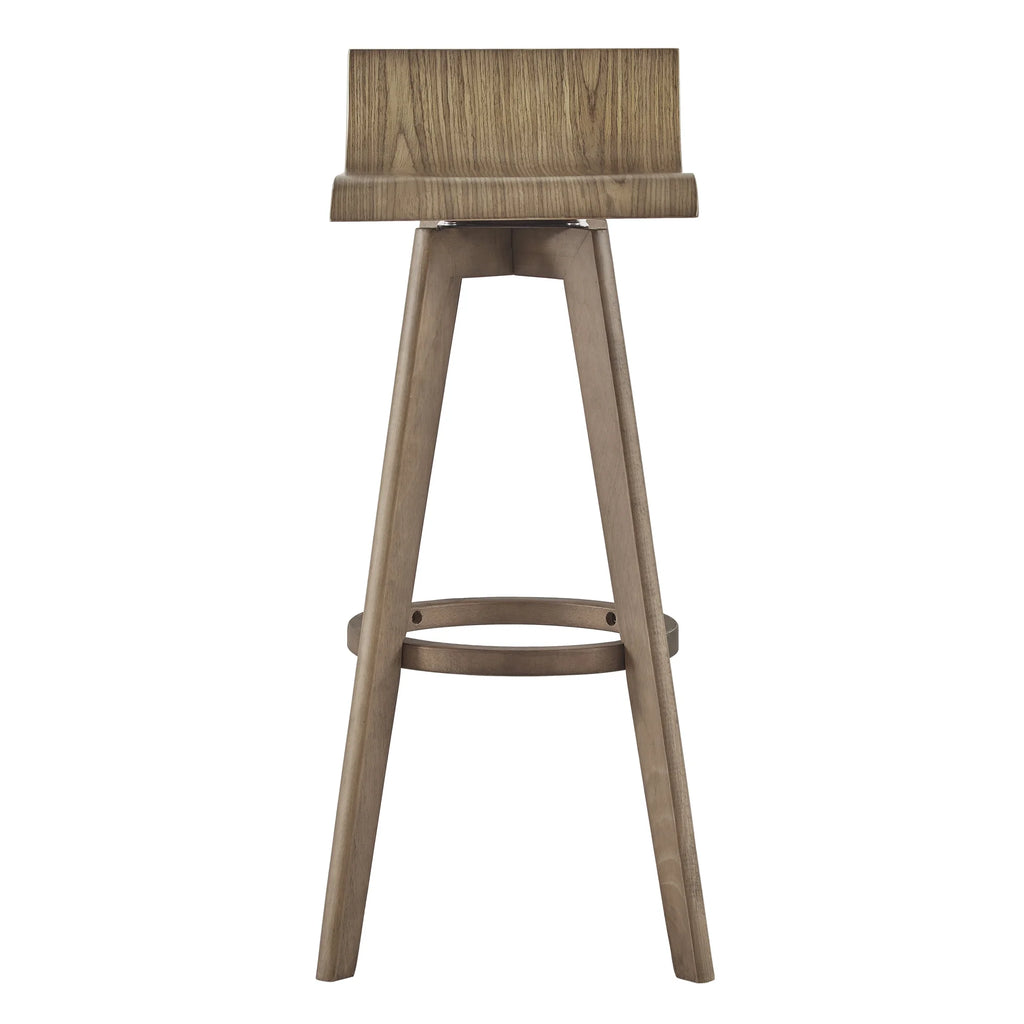 Weston Home Aleksi Modern Wood 29-inch Swivel Bar Stool, Set of 2, Natural
