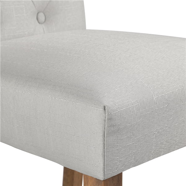 SMILE MART 6pcs Padded Parsons Fabric Upholstered Dining Chairs, Beige