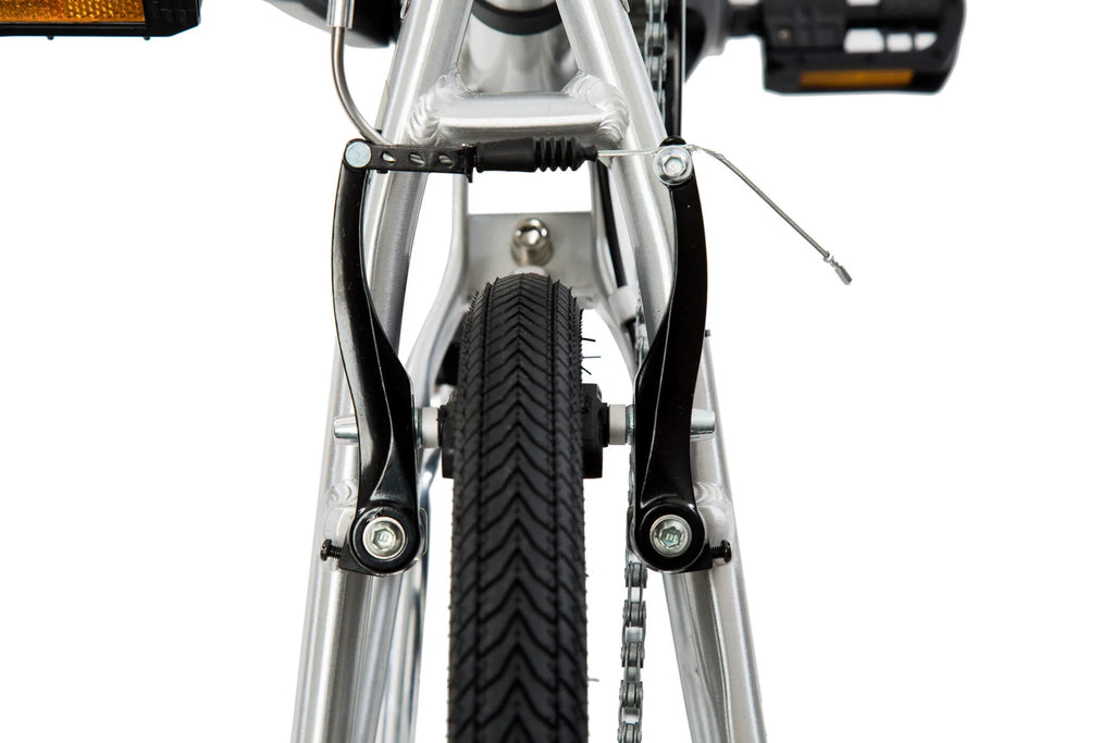 ZiZZO Liberte 8-Speed 20" Wheel, Aluminum Folding Road Bicycle for All Genders, Silver and Black