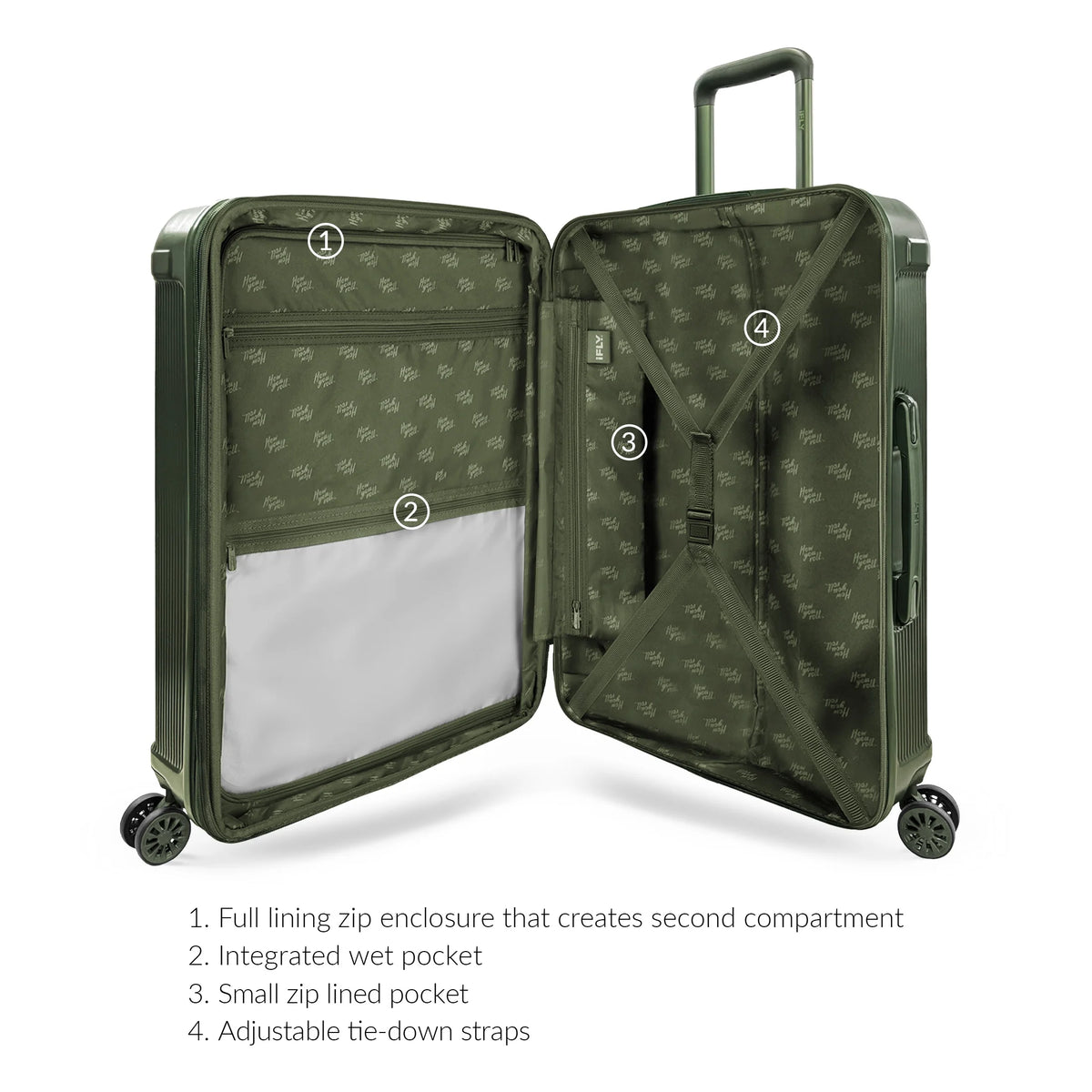 iFLY Hardside Rise 28" Large Checked Luggage, Sand