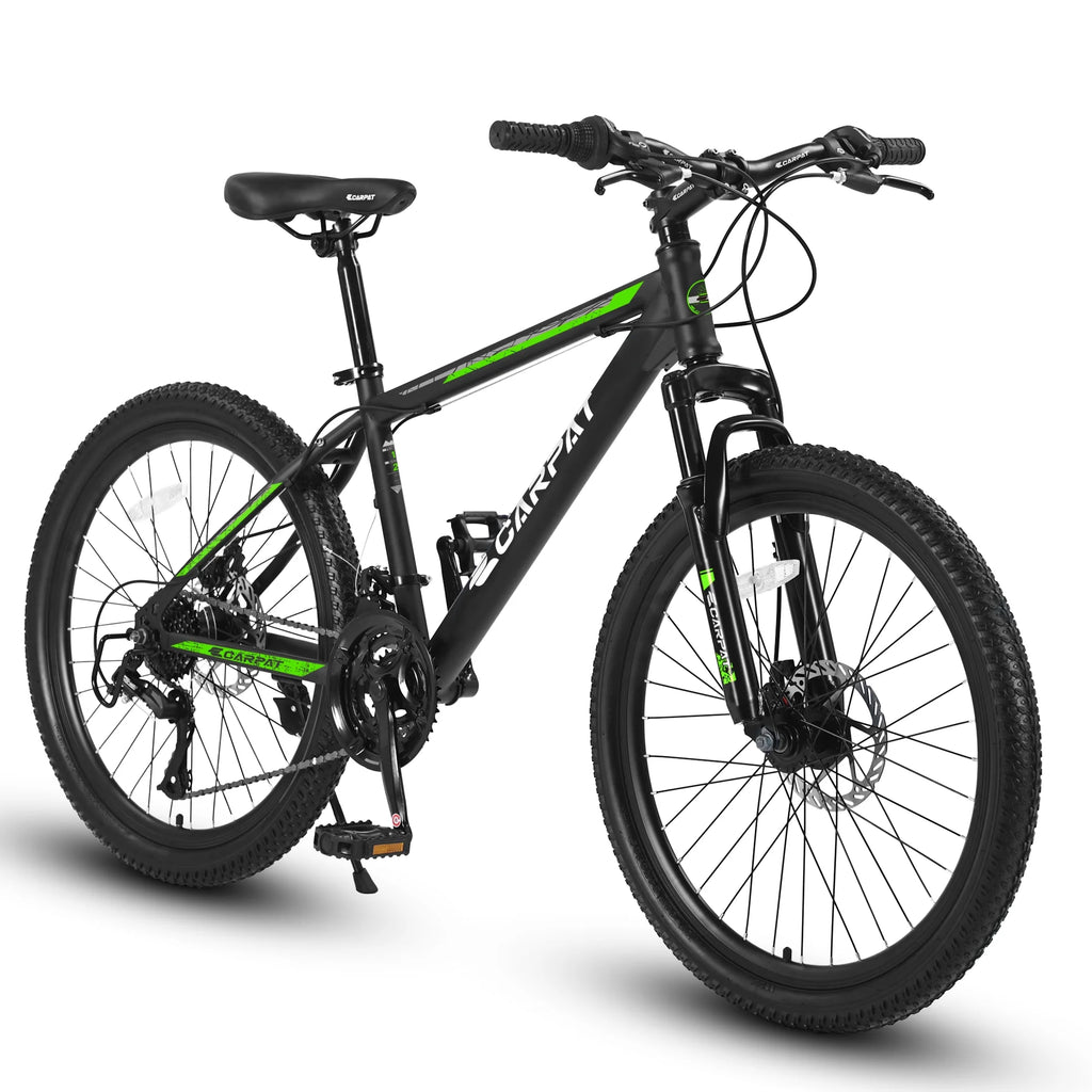 26" Mountain Bike for Adults & Teens - Shimano 21-Speed, Mechanical Disc Brakes & High-Carbon Steel Frame | Durable MTB for Trail, Forest, and City Riding