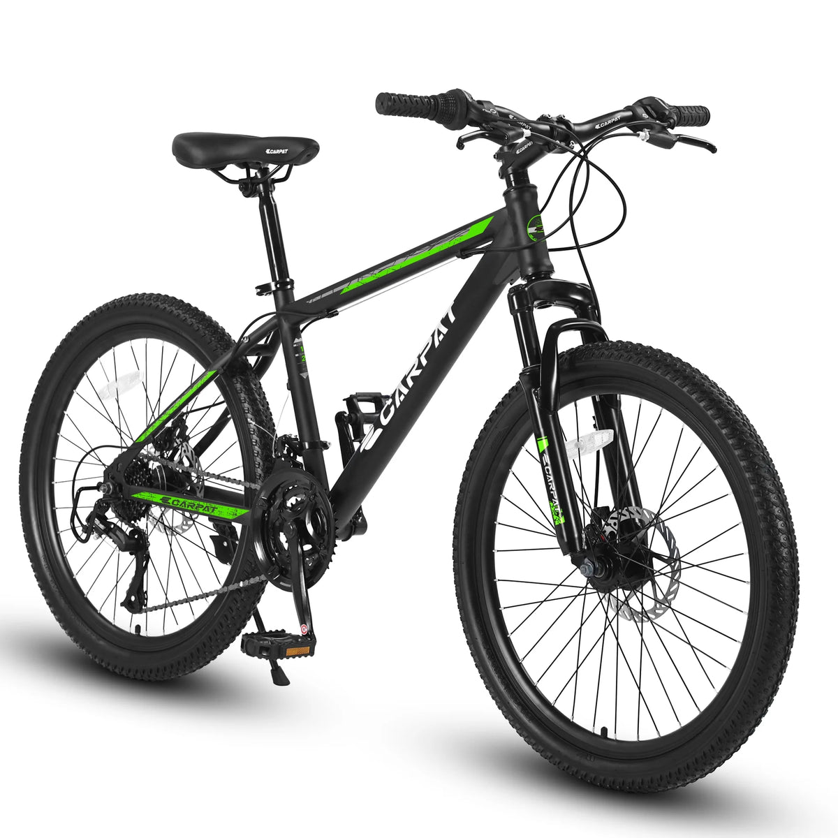 26" Mountain Bike for Adults & Teens - Shimano 21-Speed, Mechanical Disc Brakes & High-Carbon Steel Frame | Durable MTB for Trail, Forest, and City Riding