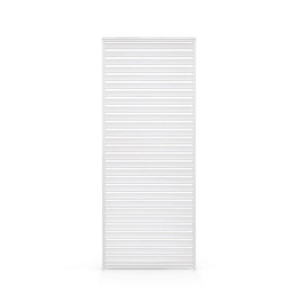 Mirador 10'x10' 111S Outdoor Pergola Accessories-Aluminum Fixed Shutter Wall, Dark Gray