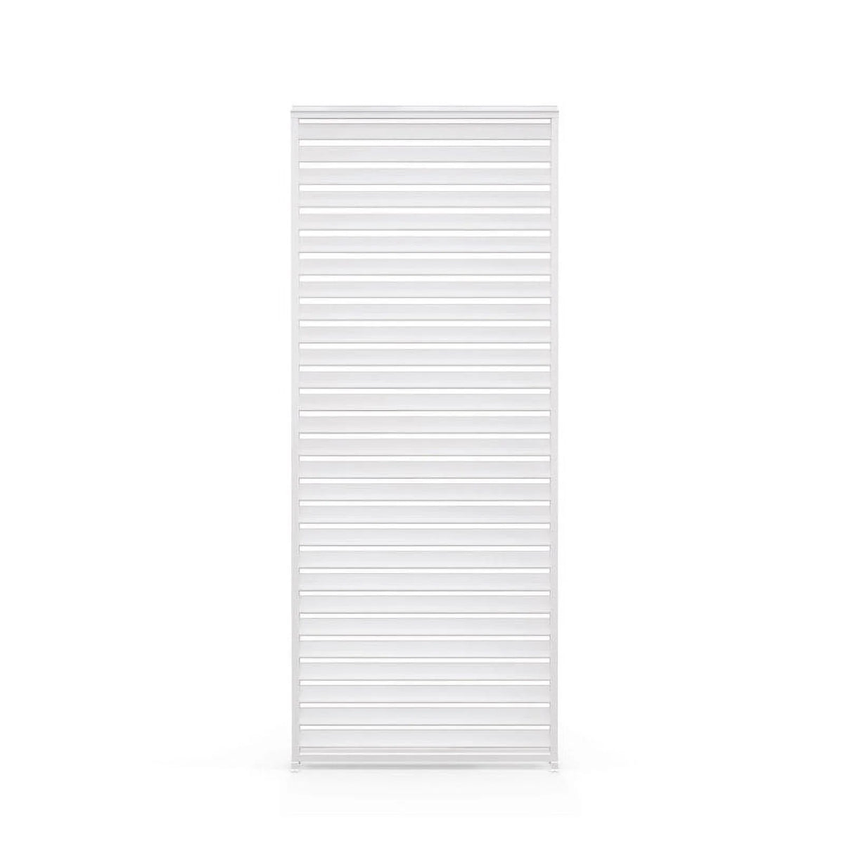 Mirador 10'x10' 111S Outdoor Pergola Accessories-Aluminum Fixed Shutter Wall, Dark Gray