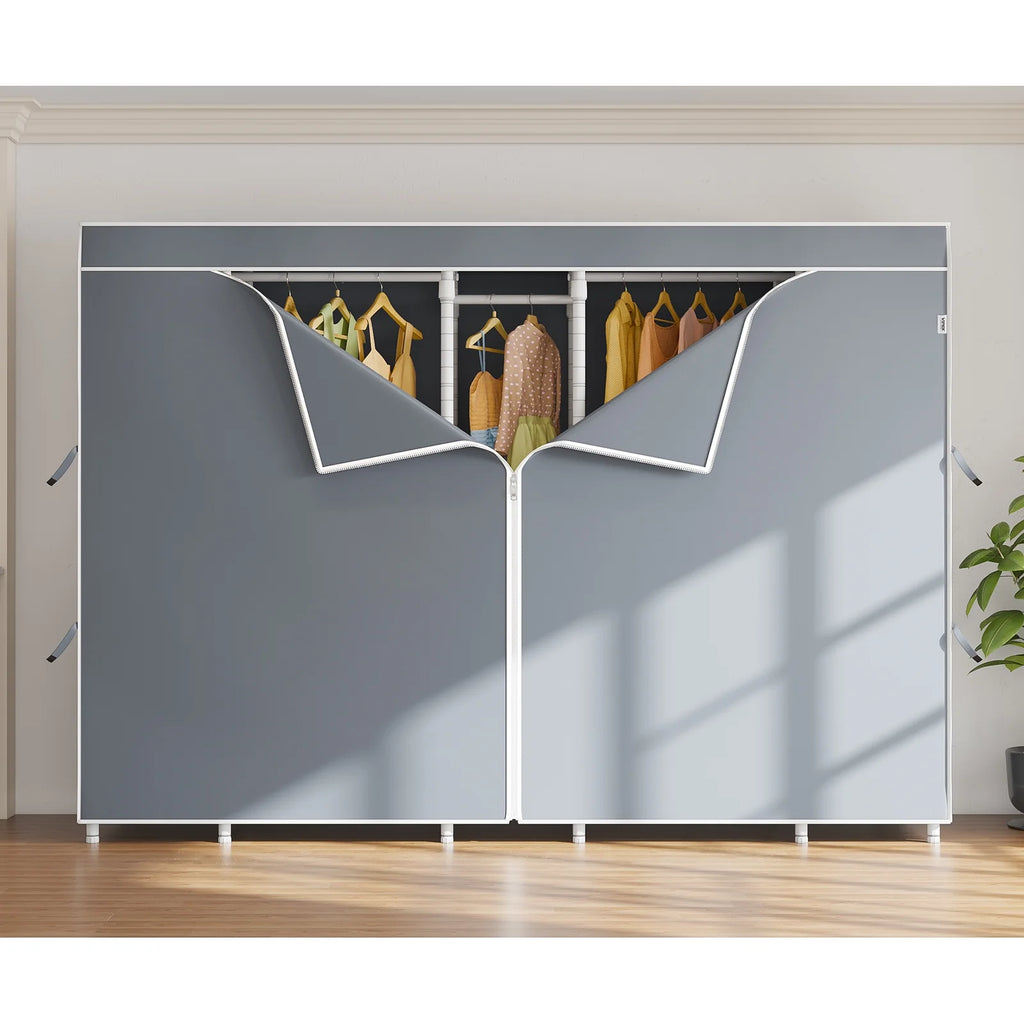 VIPEK V50 Extra Large Portable Closet Rack Bedroom Armoire Freestanding Wardrobe Closet, Heavy Duty Clothes Rack Multi-Functional Metal Clothing Rack for Hanging Clothes, Max Load 1300lbs, Black