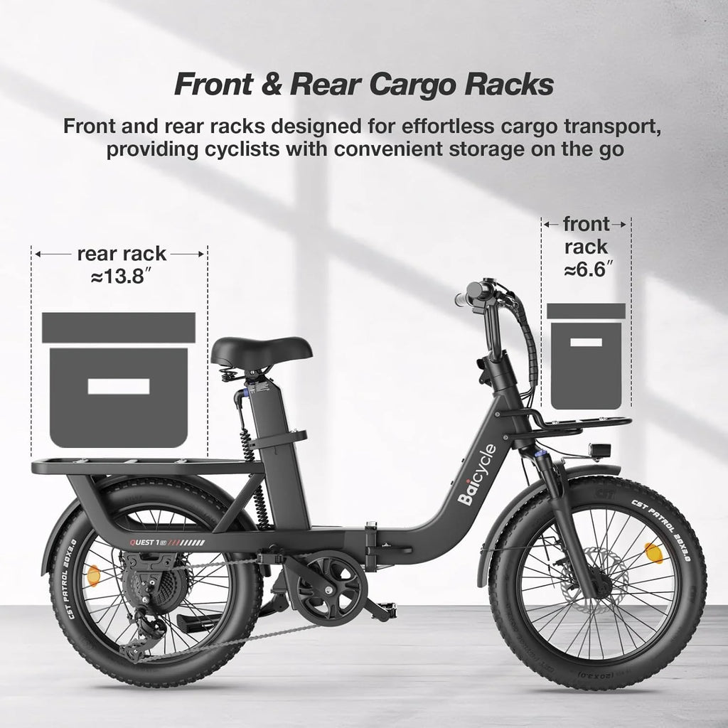 Electric Bike for Adults with 1500W Peak Motor,80Miles Max Range,7 Speed Gear,750WH Detachable Battery,Folding Ebike with 20'' Fat Tire，Full Suspension UL Certificated Bicycle