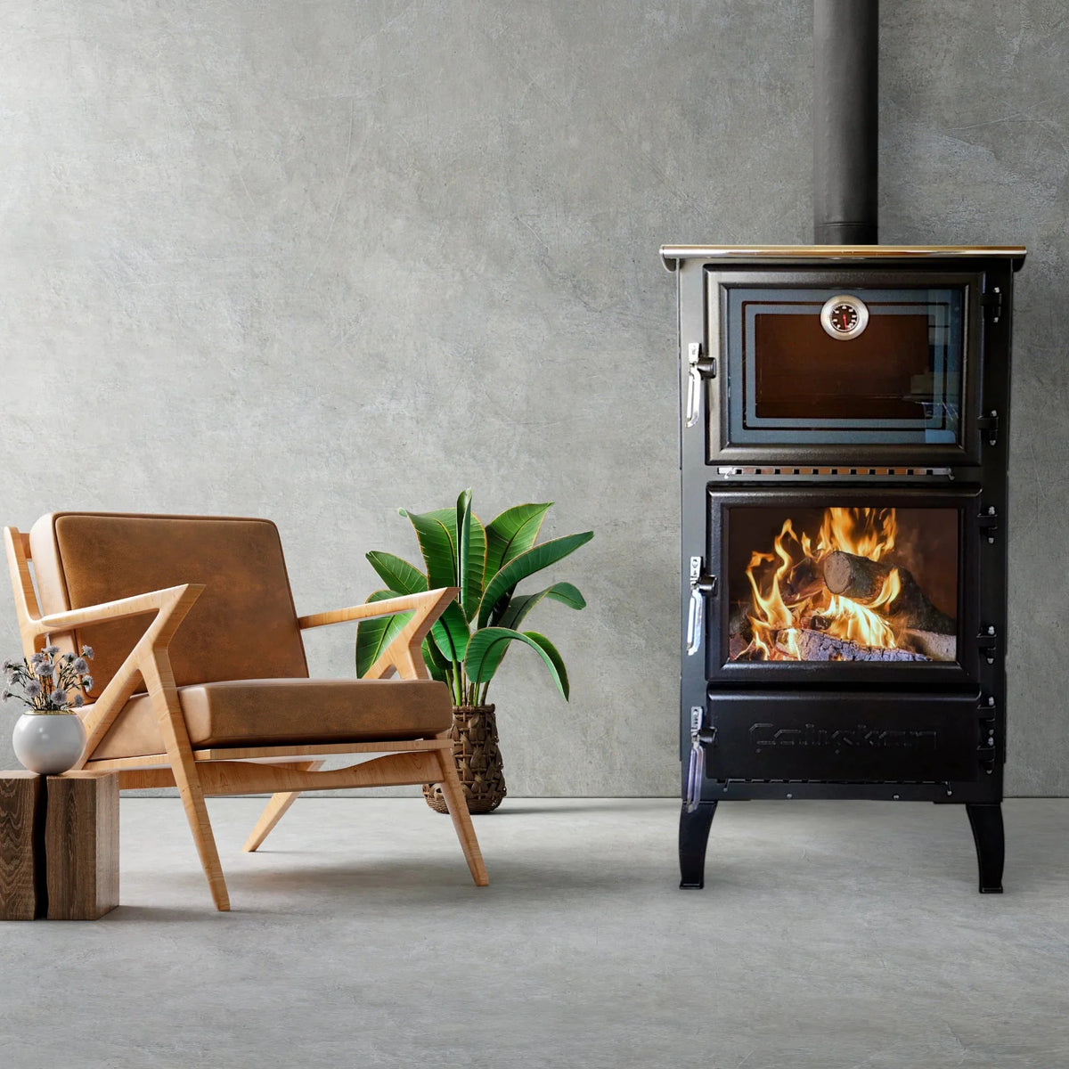 Stove 306, Wood Stove, Fire Pit, Fireplace, Wood Burning Stove by Northshire Wall Art