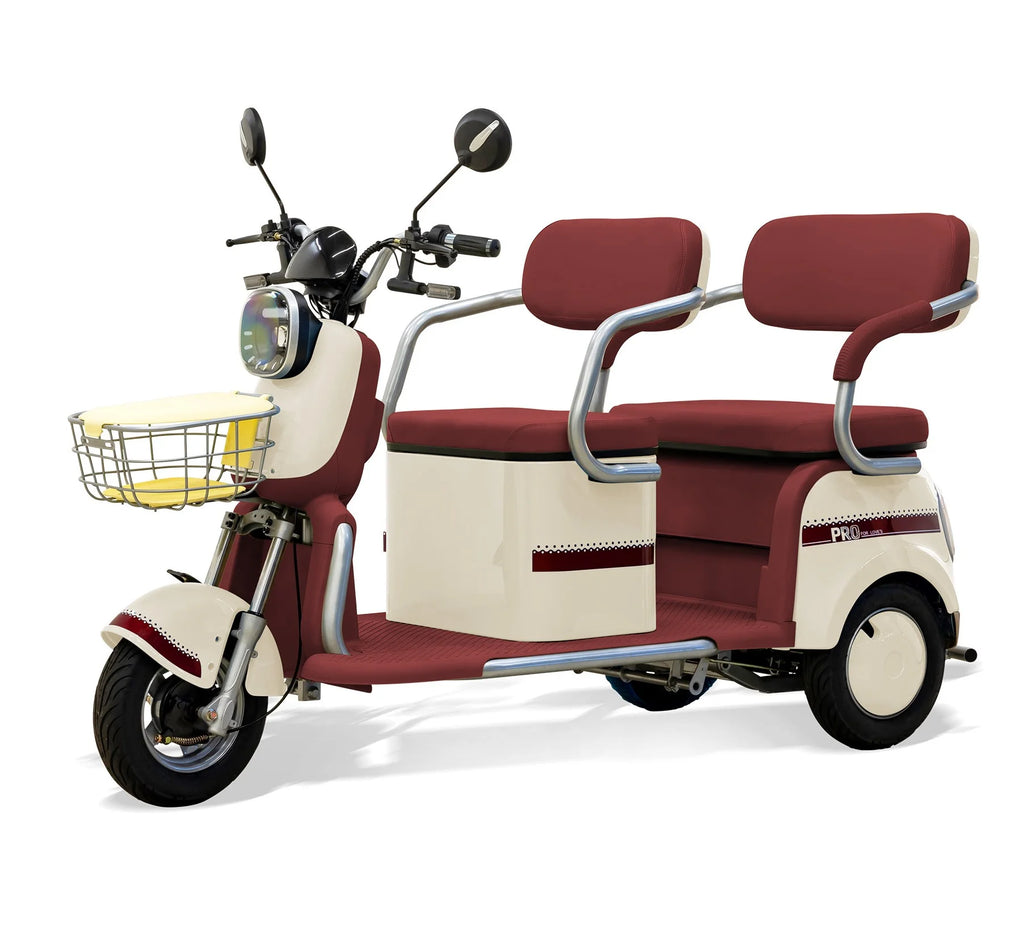 Massimo MGC E-Trike 3-Wheel Electric Cart – 17 MPH, 2-Seater Adult Scooter – Blue