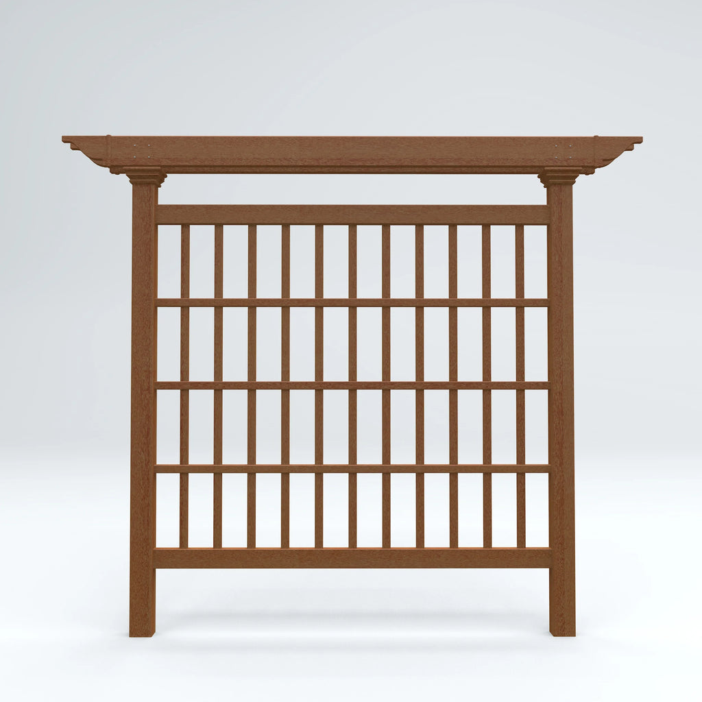 Vita 80" x 90" Colonial Composite Vinyl Trellis and Privacy Screen, Brown, VA84051