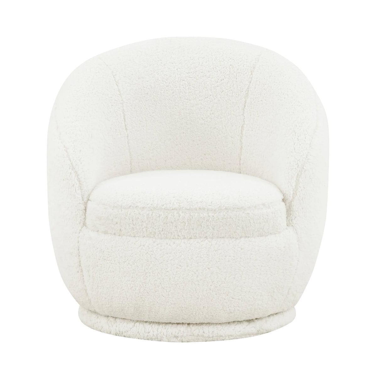 Better Homes & Gardens Mira Kids Swivel Chair, Cream Faux Shearling