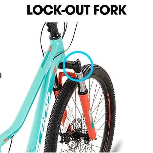 Hiland Mountain Bike for Woman, Shimano 21 Speed 26 inch Wheels Mountain Bicycle, Mint Green