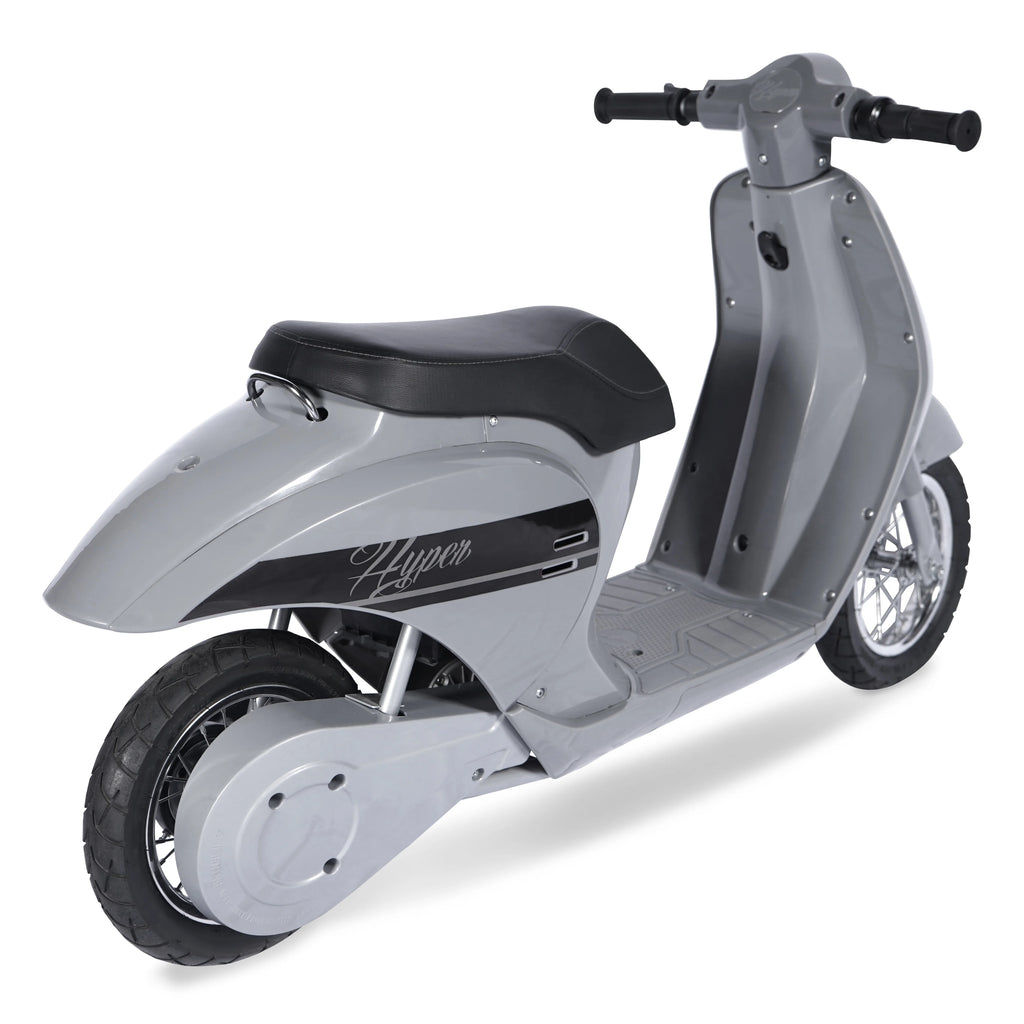 24V Hyper Toys Retro Electric Scooter, Easy Twist Throttle, Blue, Ages 13+, Including Teens, Tweens