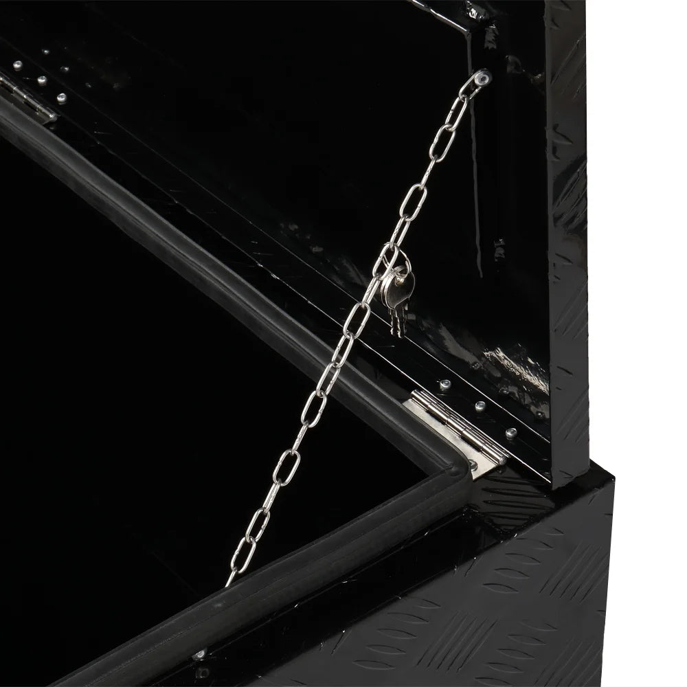 IVV Aluminum Truck Trailer Tool Box Pickup Underbody Truck Bed Storage Toolbox RV Trailer Organizer with T-Handle Latch Dual Lock Keys - Black, 42"L x 18"W x 17"H