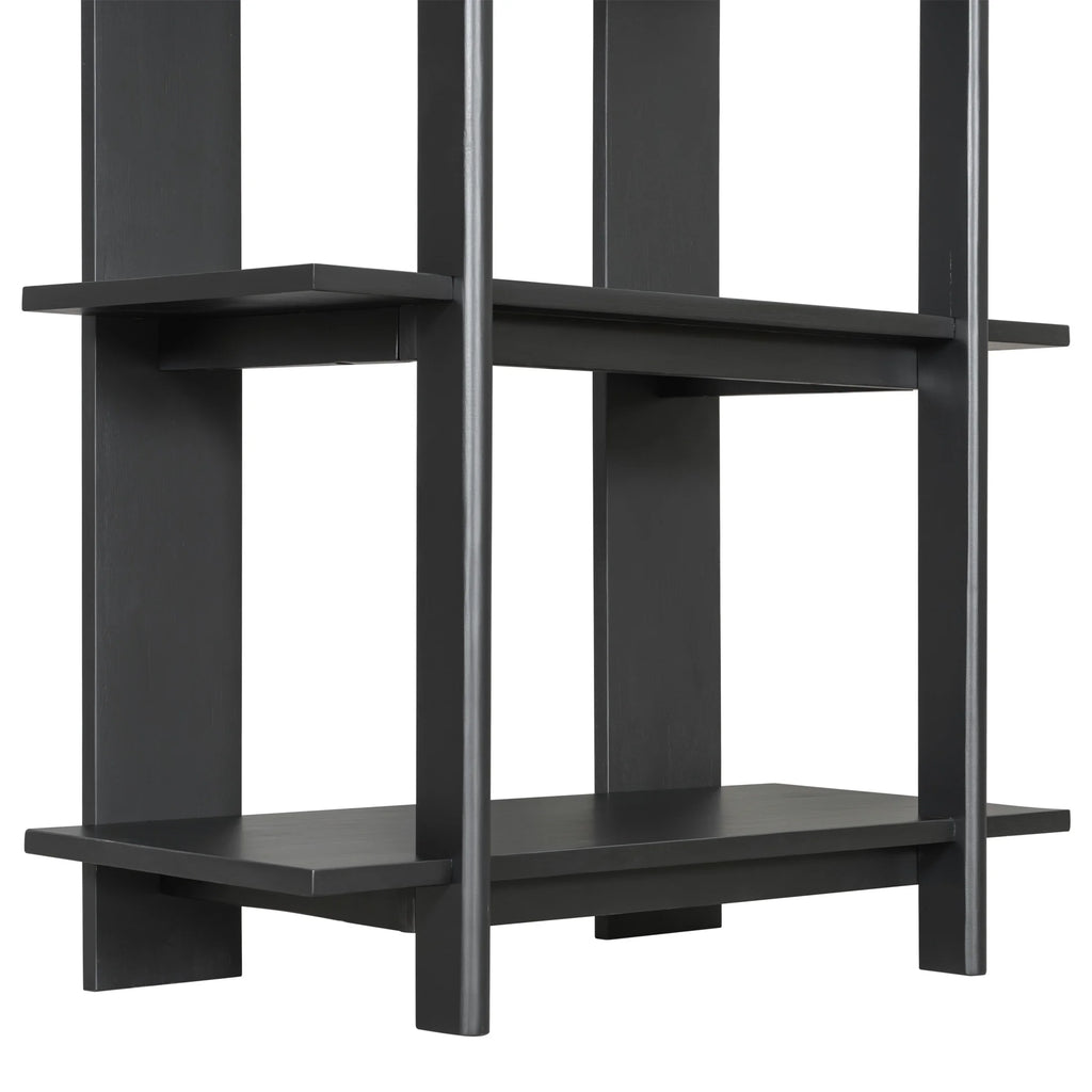 Christopher Knight Home 4-Tier Open Bookcase, 70.2" Solid Acacia Wood Modern Display Bookshelf, Ebonized Finish
