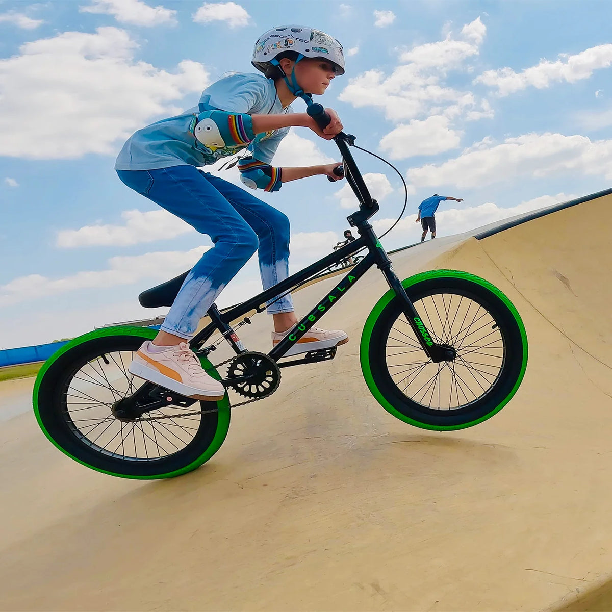 cubsala 20 in Freestyle BMX Kids Bike for Age 6-14 Years Old Boys Girls , Black & Green