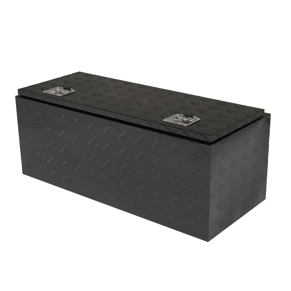 IVV Aluminum Truck Trailer Tool Box Pickup Underbody Truck Bed Storage Toolbox RV Trailer Organizer with T-Handle Latch Dual Lock Keys - Black, 42"L x 18"W x 17"H