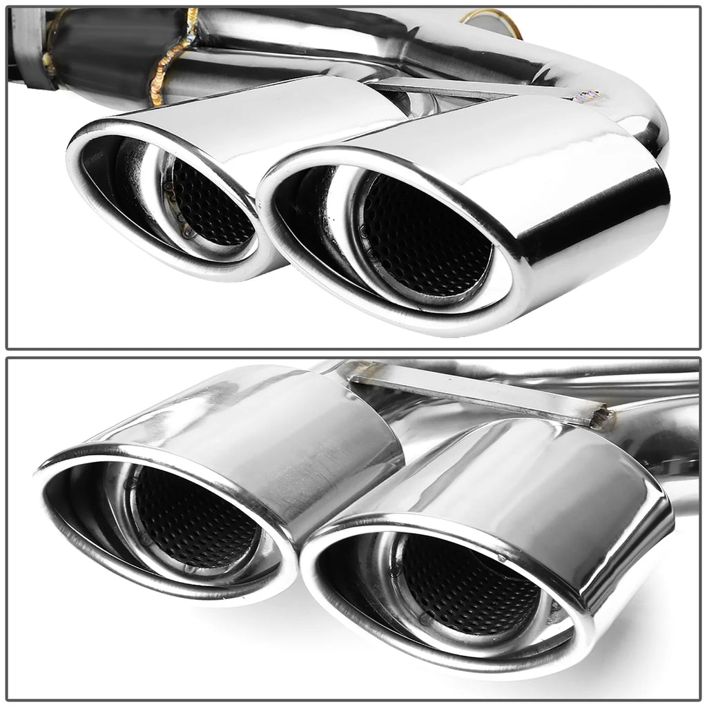 DNA Motoring For 97-04 Chevy Corvette C5 Z06 LS Quad 4.25" Oval Muffler Tip Catback Exhaust System