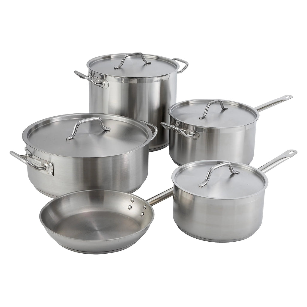 Winware by Winco Brazier With Cover, Stainless Steel 20 Quart