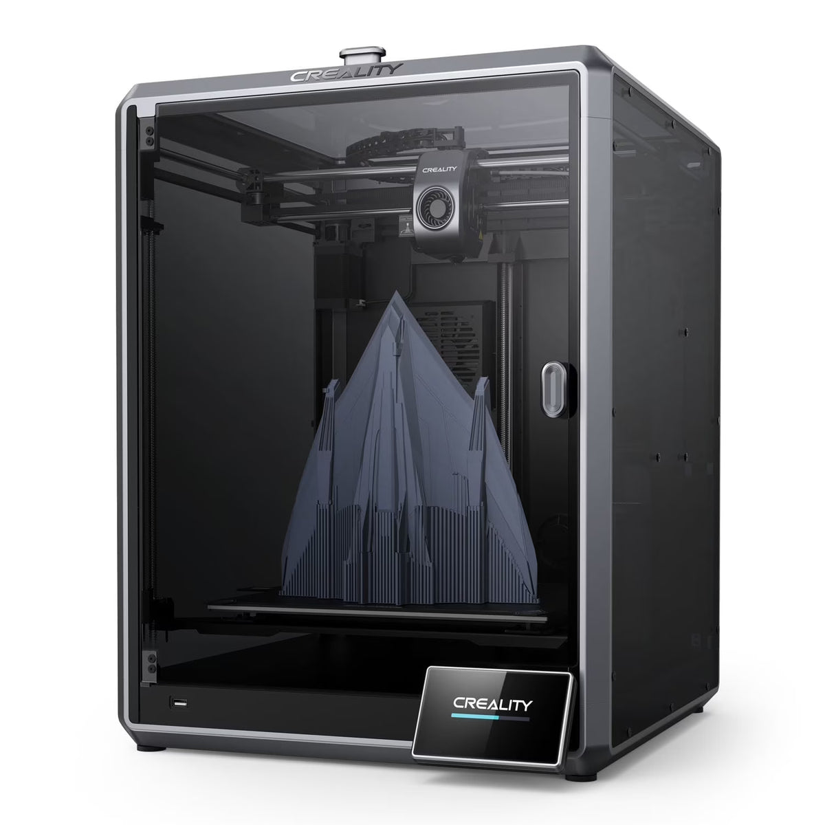 Creality K1 Max 3D Printer with 600mm/s High-Speed Fused Deposition Modeling 3D Printing Smart AI Function 300��C High-Temperature Nozzle Direct Extruder Auto Leveling Printing Size 11.81x11.81x11.81