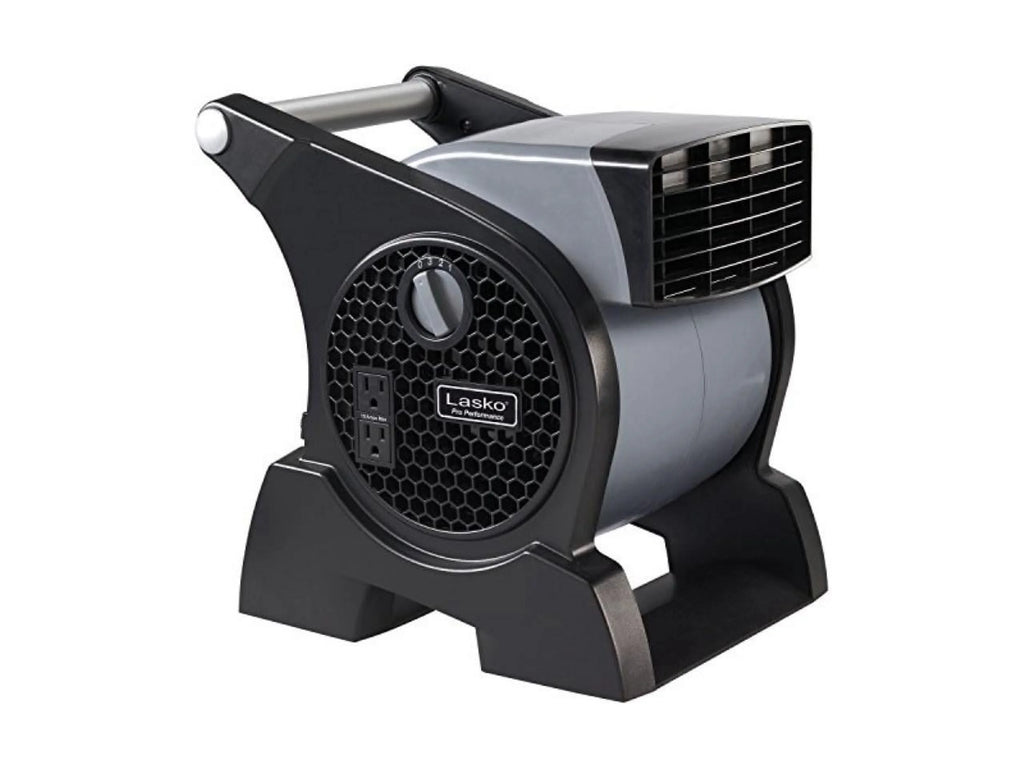 Lasko Pro Performance High Velocity Utility Fan with Integrated Power Outlets