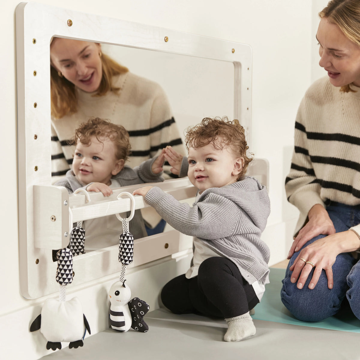 ECR4Kids Wall-Mounted Coordination Mirror, Natural