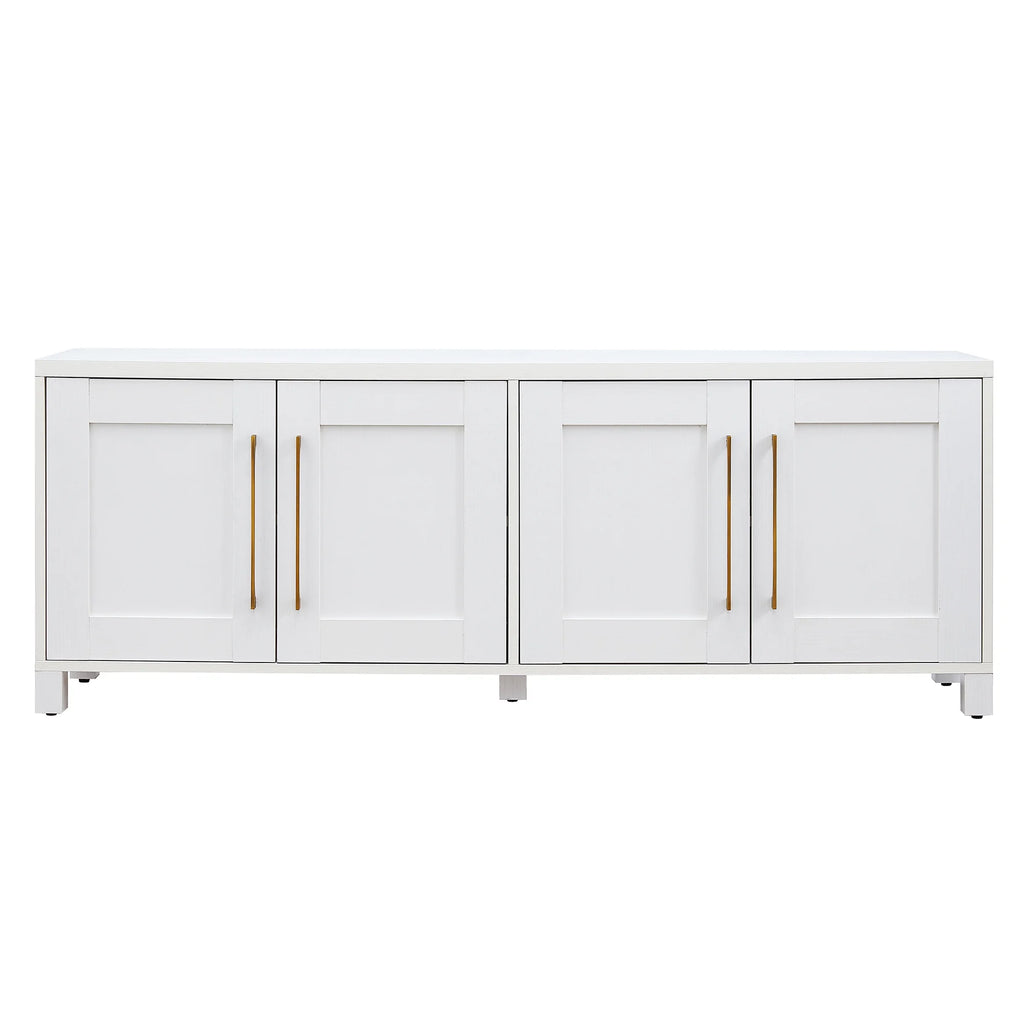 Evelyn&Zoe Chabot Rectangular TV Stand for TV's up to 75", Alder Brown