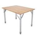 Camco Folding Bamboo Table, 18" - 25.5" Tall, Aluminum Legs (51895)