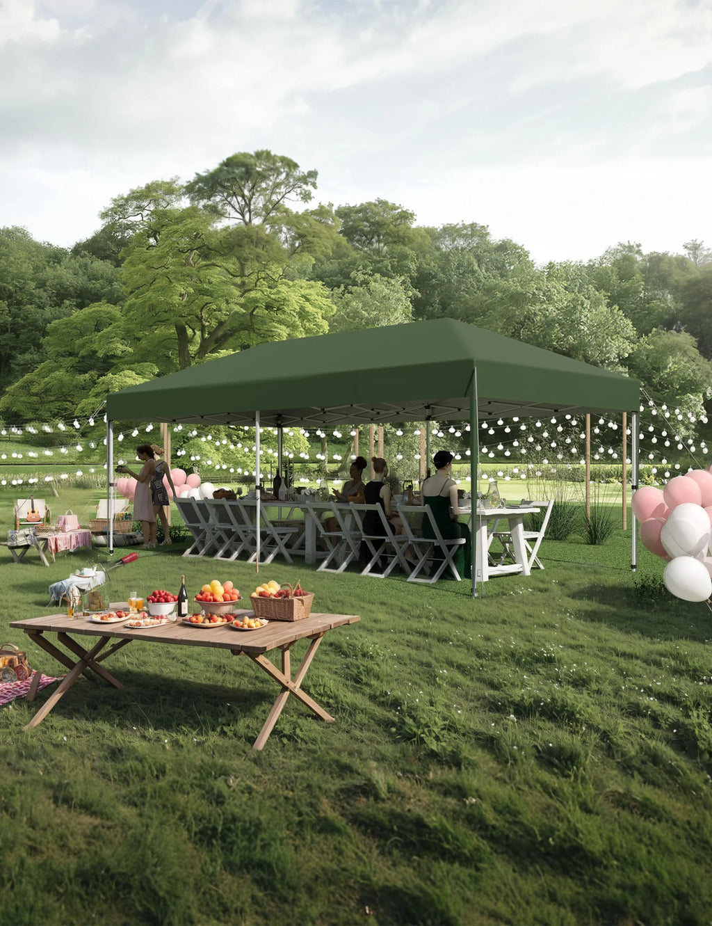 10x10FT/10x20FT Canopy Tent Pop Up Canopy, Commercial Instant Setup Canopy with 210D Fabric, Heavy Duty Commercial Instant Craft Fair Tent for Farmer Market, Vendor, Party, Event