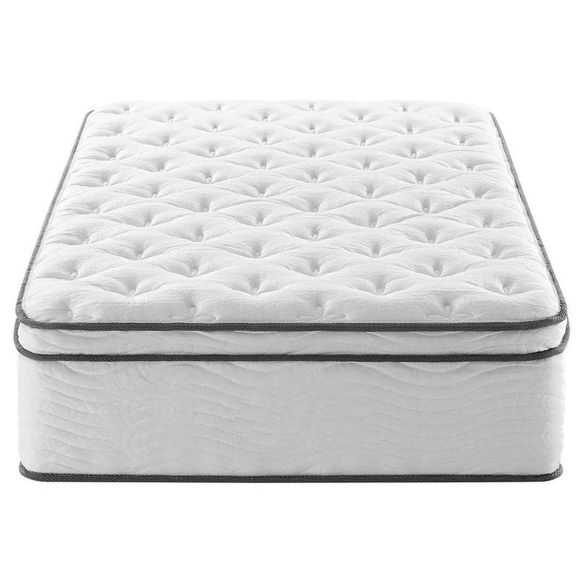 Allora 14" Twin Quilted Innerspring Mattress in White