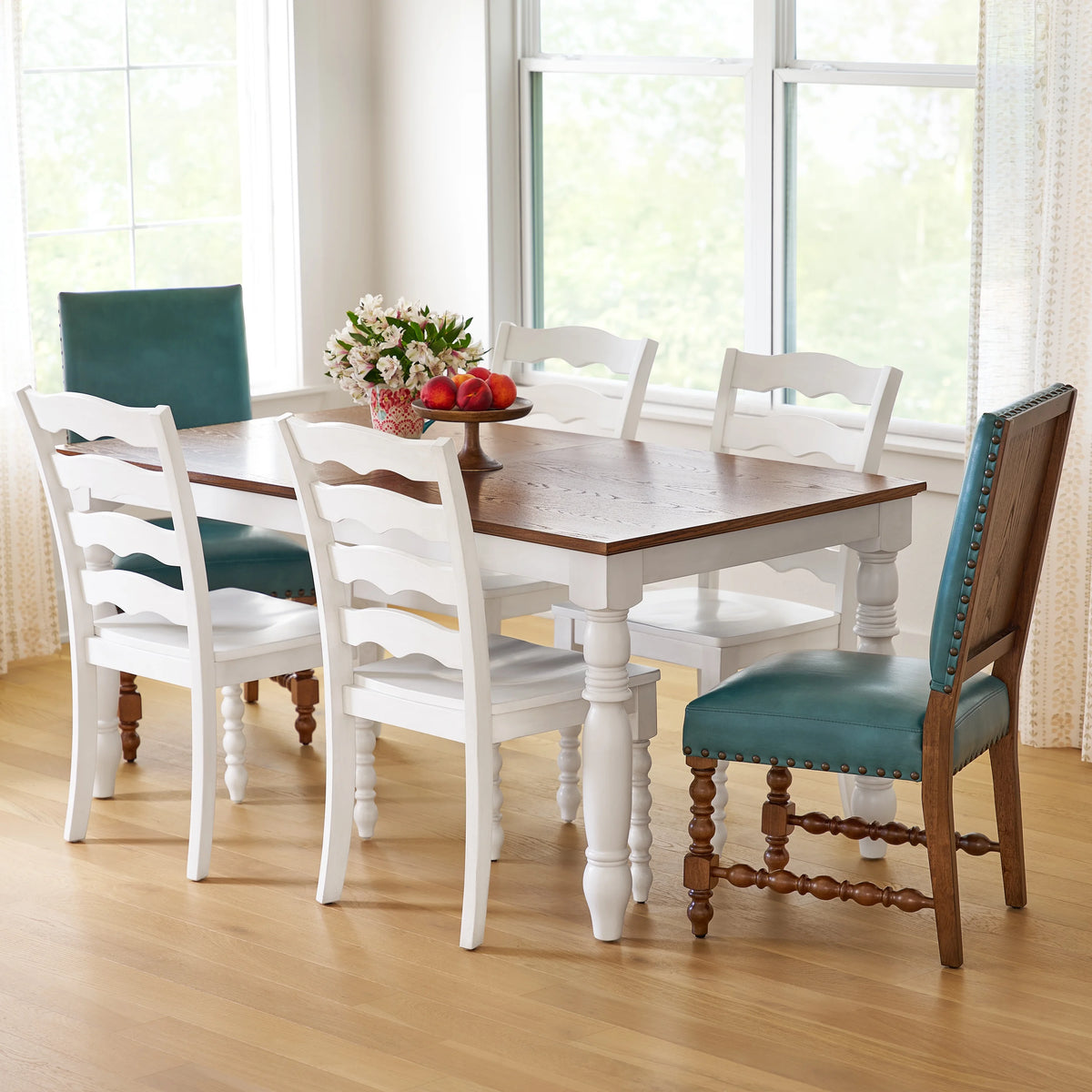 Pioneer Woman Harper Solid Wood Dining Chairs, 2 Pack, White