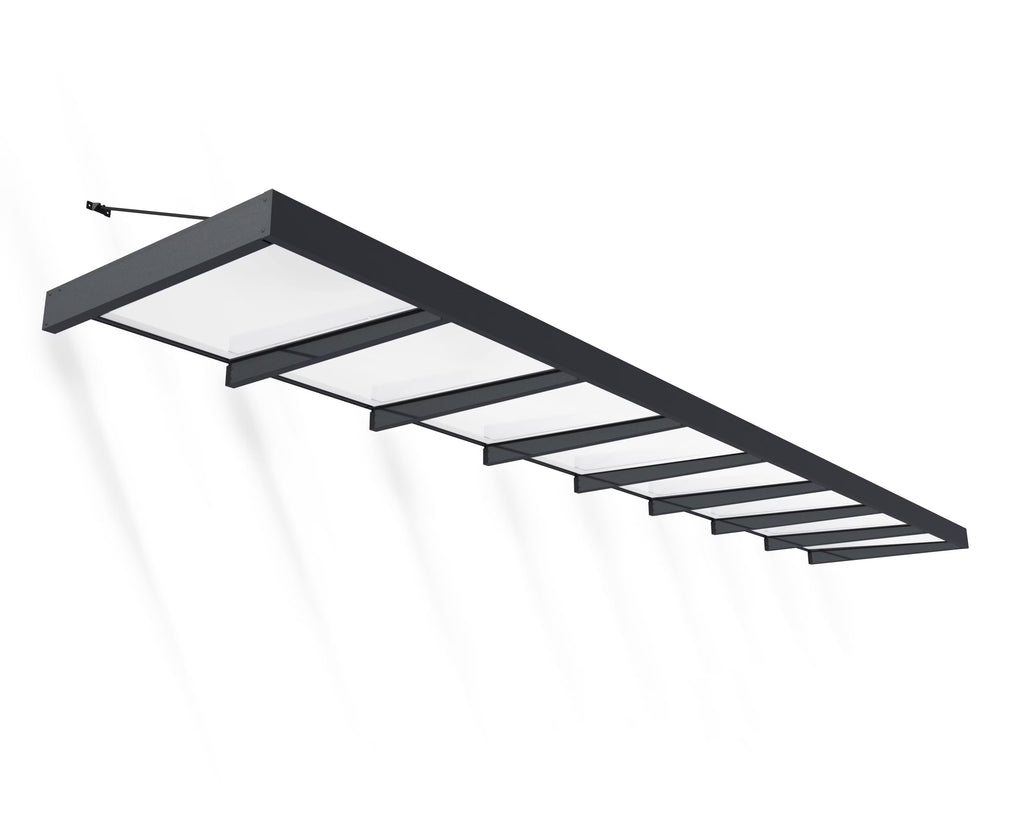 Palram - Canopia Sophia XL 2000 6' x 5' Acrylic Awning - Gray/Mist