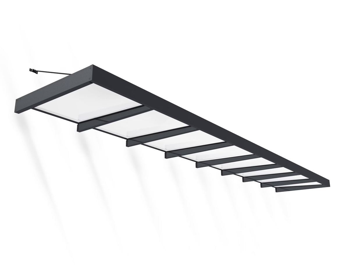 Palram - Canopia Sophia XL 2000 6' x 5' Acrylic Awning - Gray/Mist