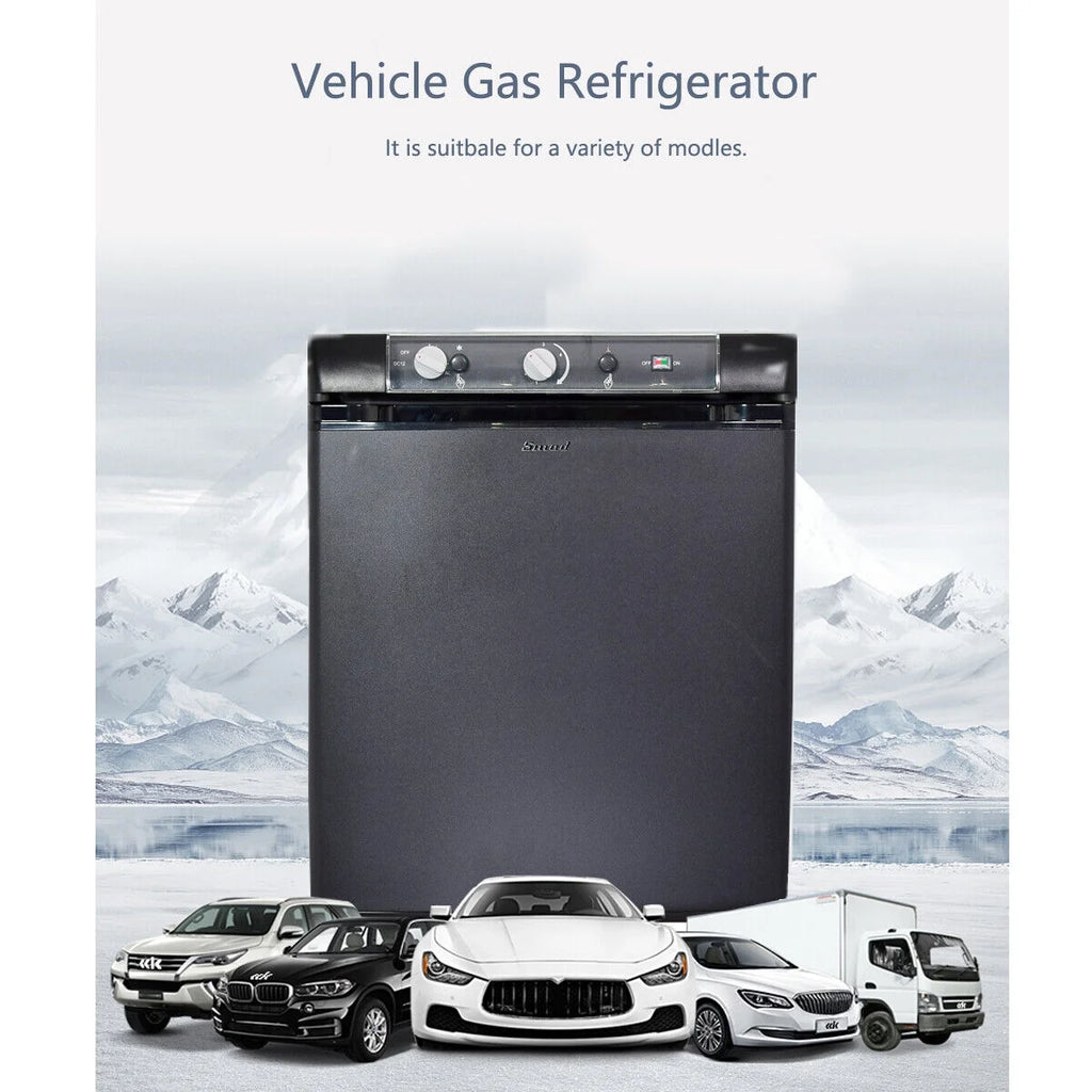 Smad 3 Way Caravan Propane Fridge 110V/12V/LPG Gas Refrigerator for RV Campervan 2.1 Cu ft