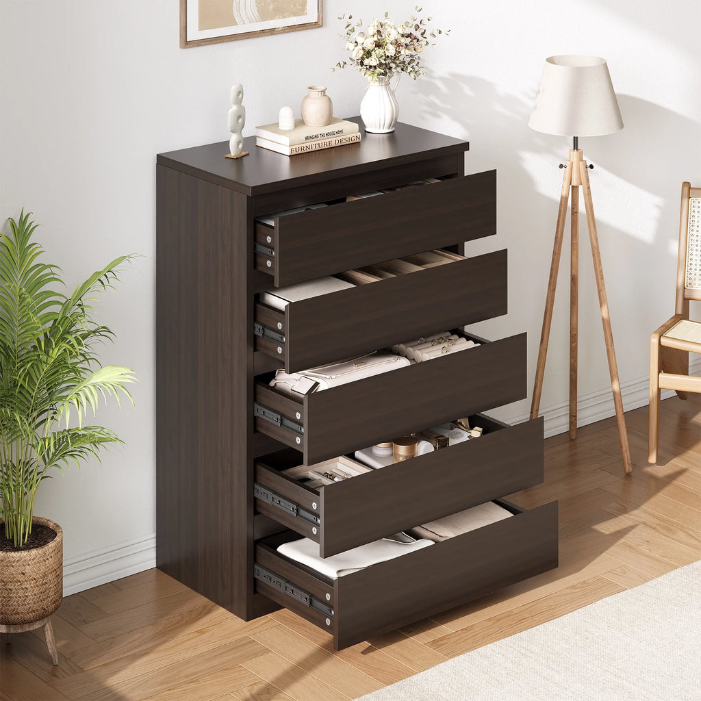 LAFGUR 6 Drawer Double Dresser,Wood Storage Organizer Cabinet Chest for Bedroom Living Room,White