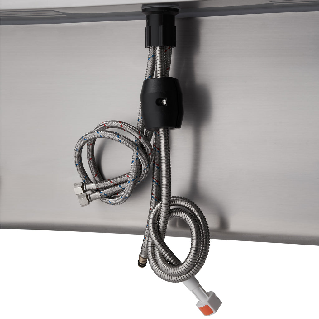 TRINITY 32' x 16' Stainless Steel Utility Sink with Pull-out Faucet