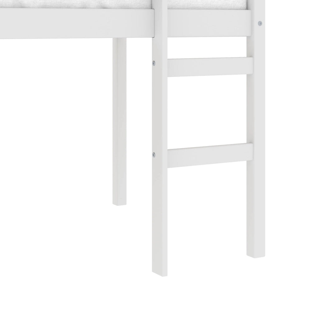 Hillsdale Campbell Wood Twin Junior Loft Bunk Bed, White