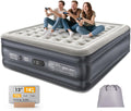 "King Size Air Mattress with Built-in Pump �C 18�� Raised, Family Choice Award, Inflatable Bed for 2-4 Persons, 700 lbs Capacity, Ideal for Home & Guests"