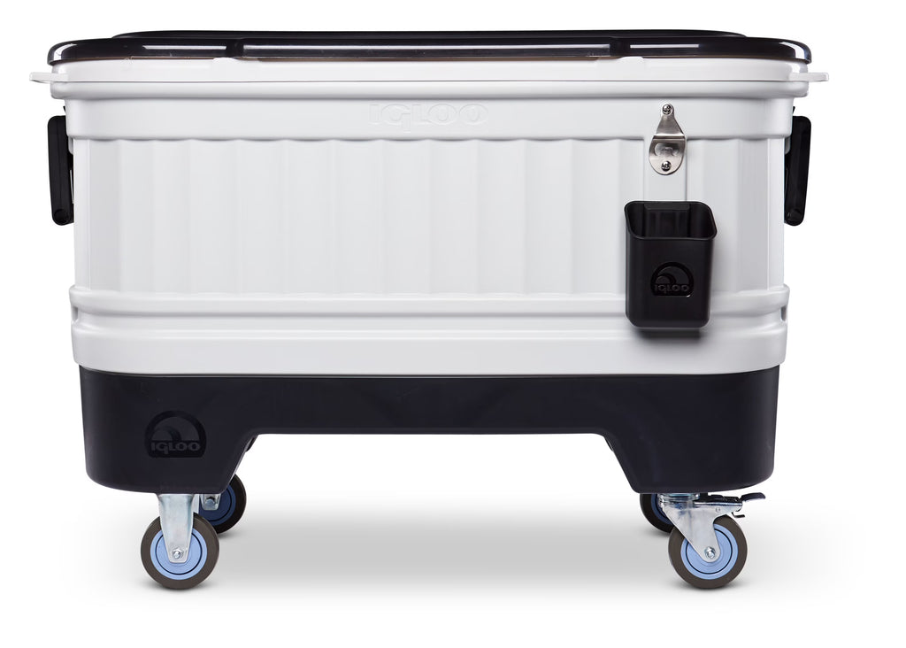 Igloo 125 qt. Party Bar Wheeled Ice Chest, White and Black