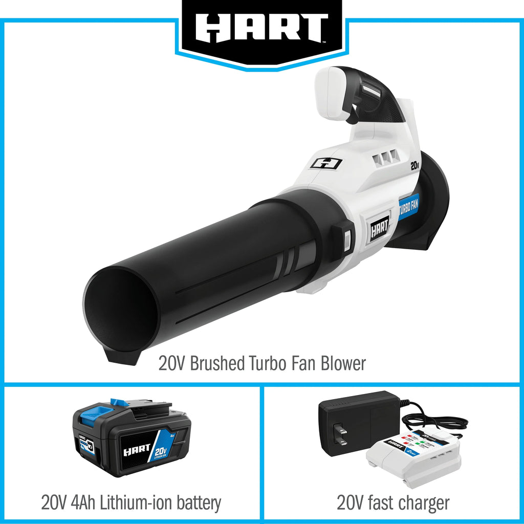 HART 20-Volt Turbo Fan Blower (1) 4.0Ah Lithium-Ion Battery
