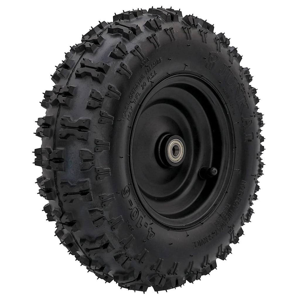 4pcs Front 4.10-6 Tires and Wheels Rims and 12mm Bearings 6" Go Kart Wheel 4.10x6 Tubeless Tire for ATV Quad Mini Bike Scooter Lawn Tractor Mower 4 Wheelers Drift Trike Snow Blower Wheelbarrow