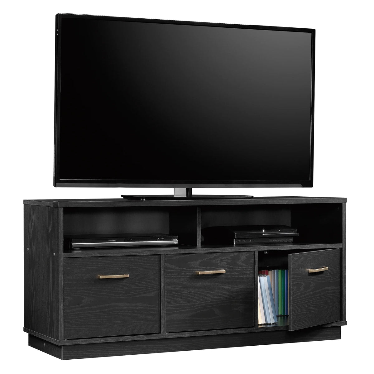 Mainstays 3-Door TV Stand Console for TVs up to 50", Blackwood Finish