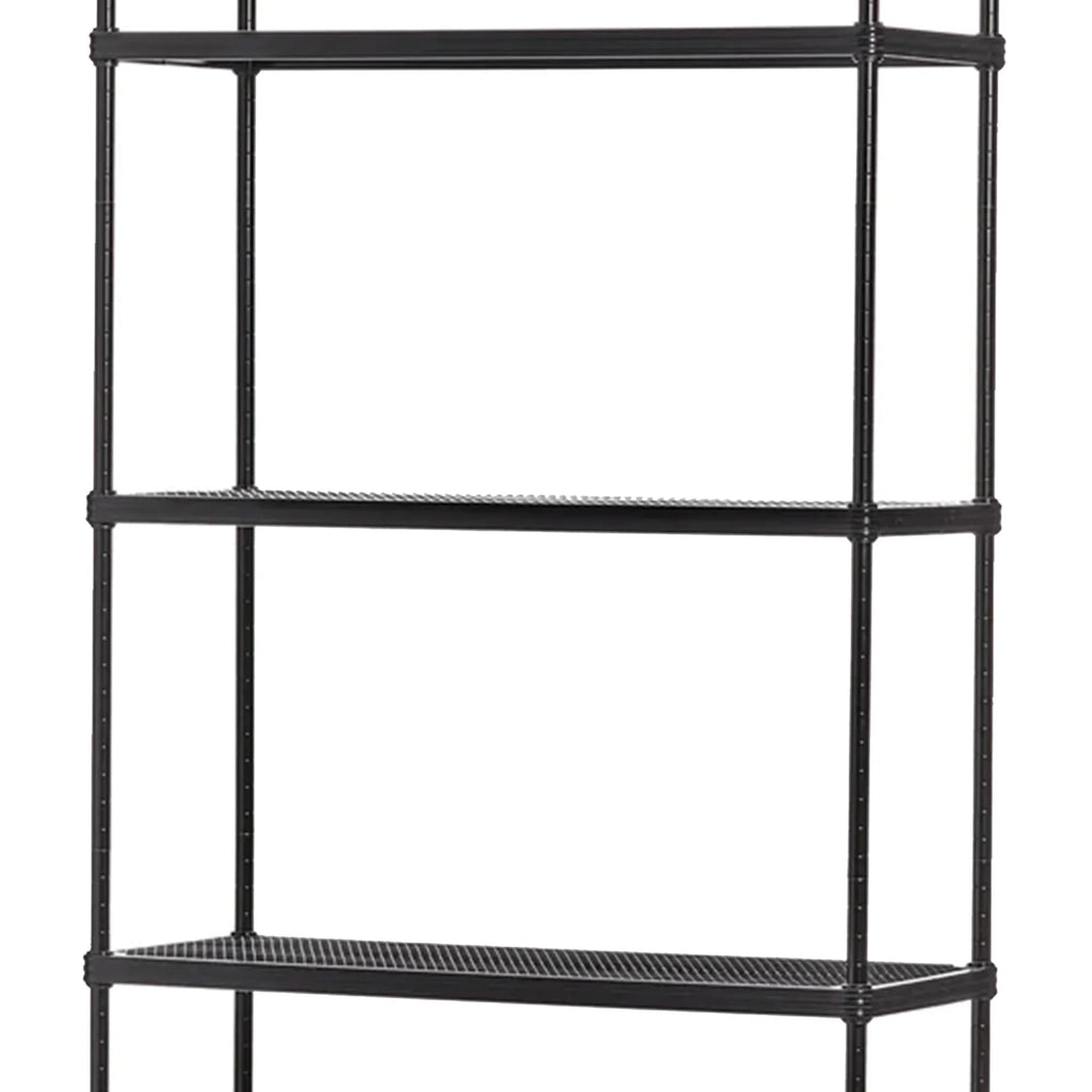 Design Ideas MeshWorks 5 Tier Steel Storage Shelving Unit Bookshelf, Green