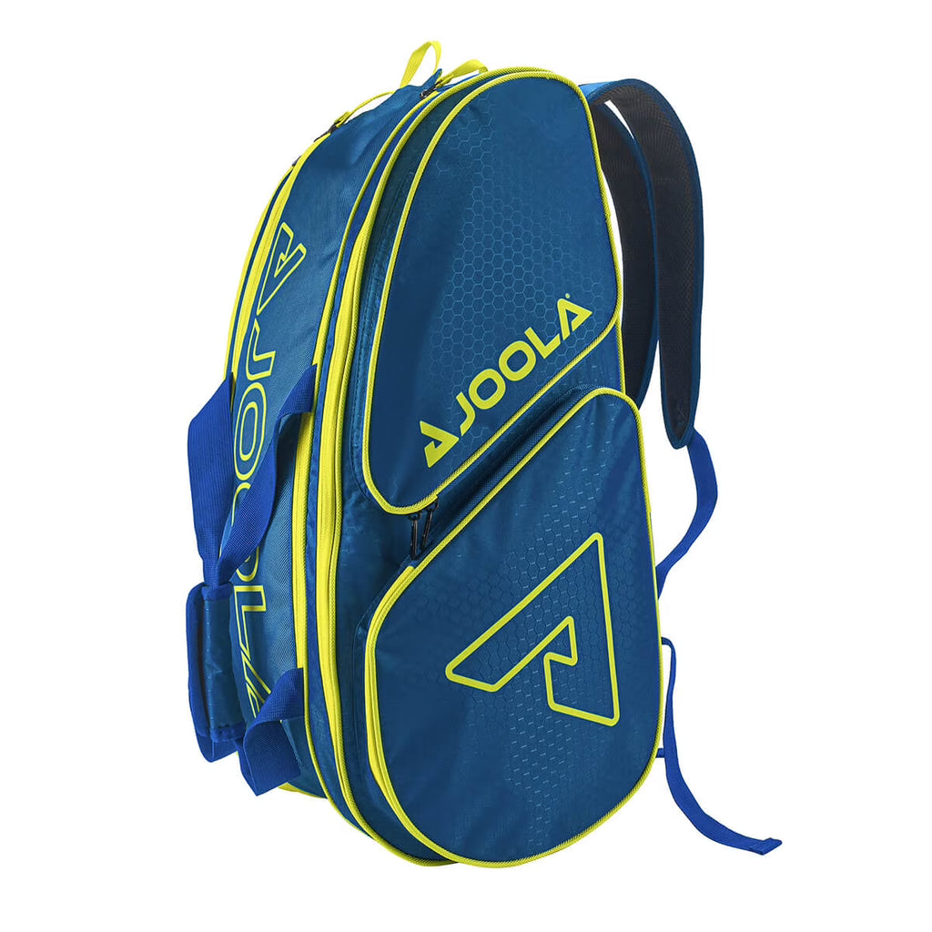 JOOLA Tour Elite Pickleball Bag, Backpack, Duffle Bag for Pickleball and Racket Sports, Black/Yellow