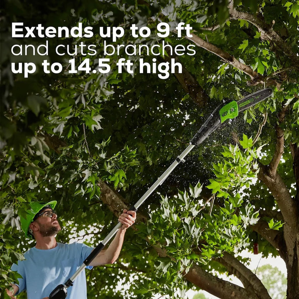 Greenworks 60V 10" Cordless Battery Pole Saw (Tool Only)