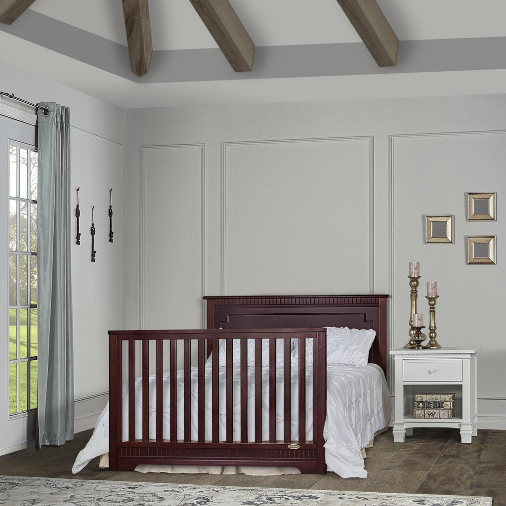 Dream On Me Morgan 5-in-1 Convertible Crib. Cherry