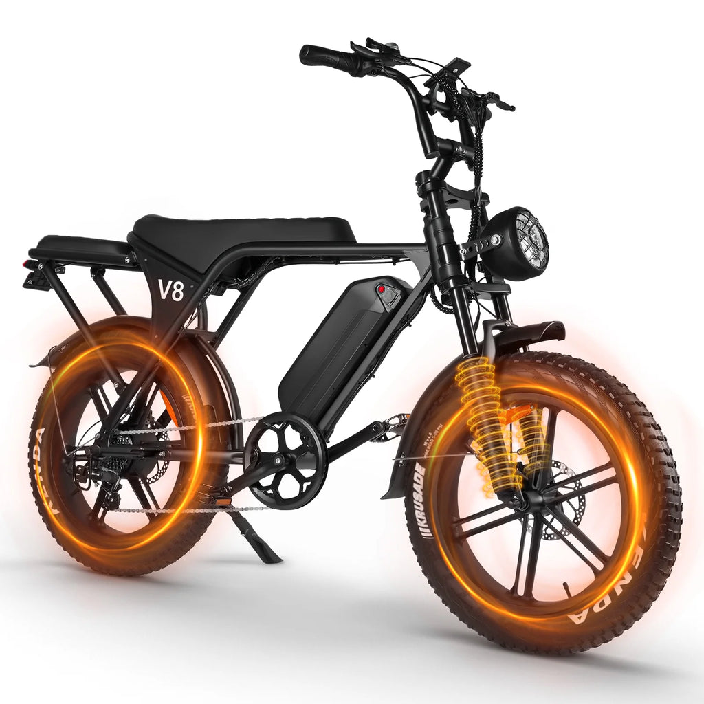 VTOKW Electric Bike for Adults,1000W Peak Motor Adult Electric Bicycle,48V 15.6Ah Battery,Up to 31MPH,20'' Fat Tire Ebike,Dual Disc Brakes Mountain Bike for Cycling,7 Speed E Bike,E-bike UL2849
