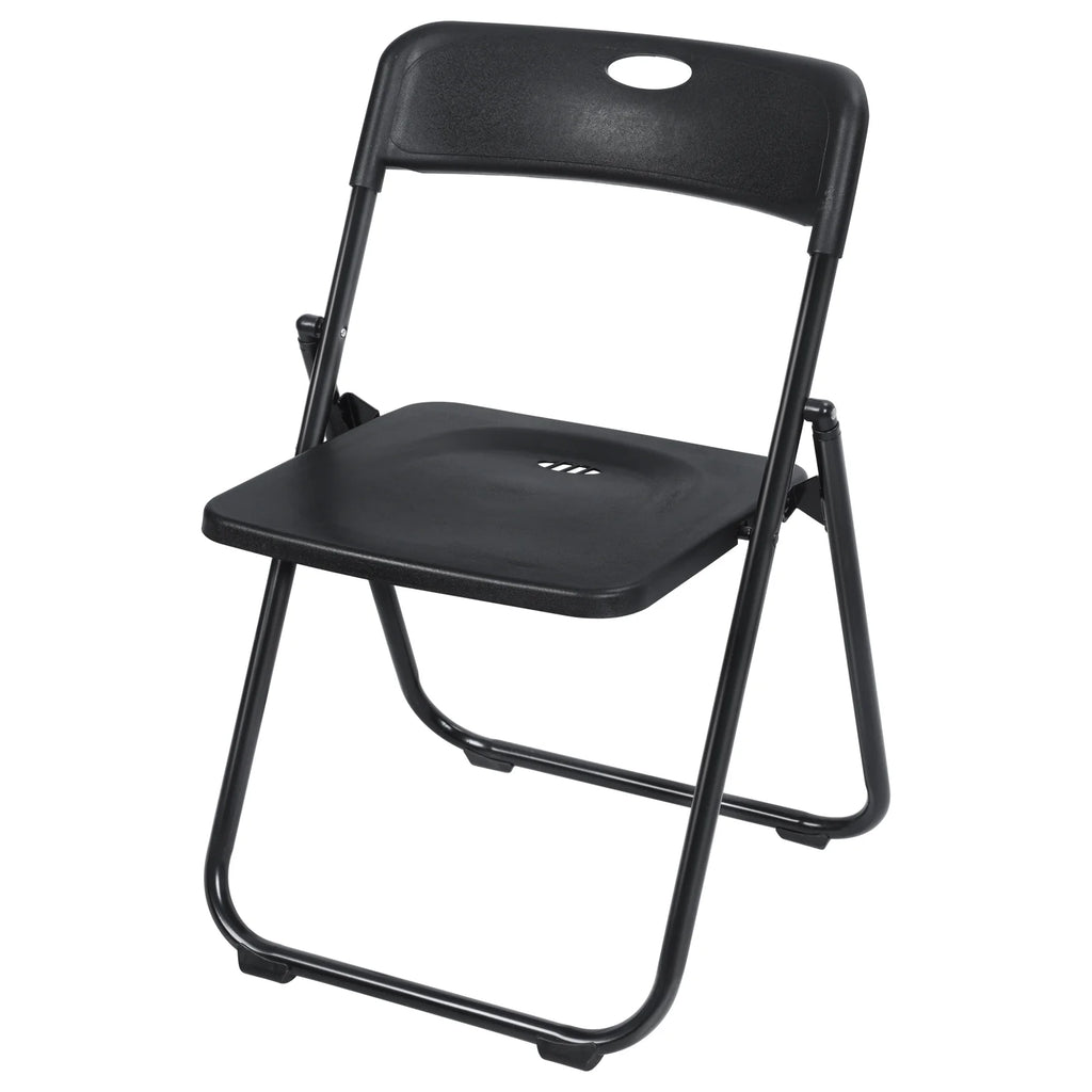 Anvazise Folding Chair 6Pcs/Set Folding Chairs, Staff Backpack Computer Chair, Basics Foldable Plastic Chair, Outdoor Portable Activity Chair, Black (Black)